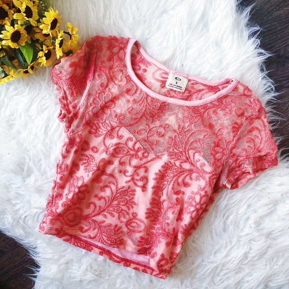 Urban Outfitters Tops - URBAN OUTFITTERS PINS & NEEDLES LACE CROP TOP